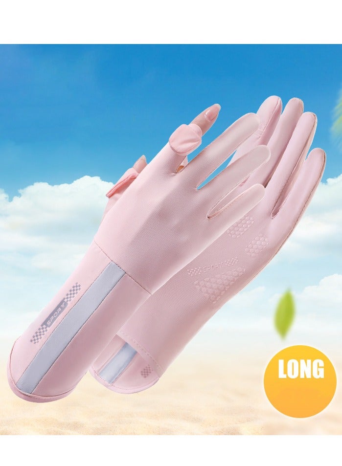 سي ال اس أقفاز نسائية، أقفاز للقيادة، أقفاز غير قابلة للانزلاق، حماية من الشمس، حماية من الأشعة فوق البنفسجية، أقفاز طويلة للصيف - Image 1