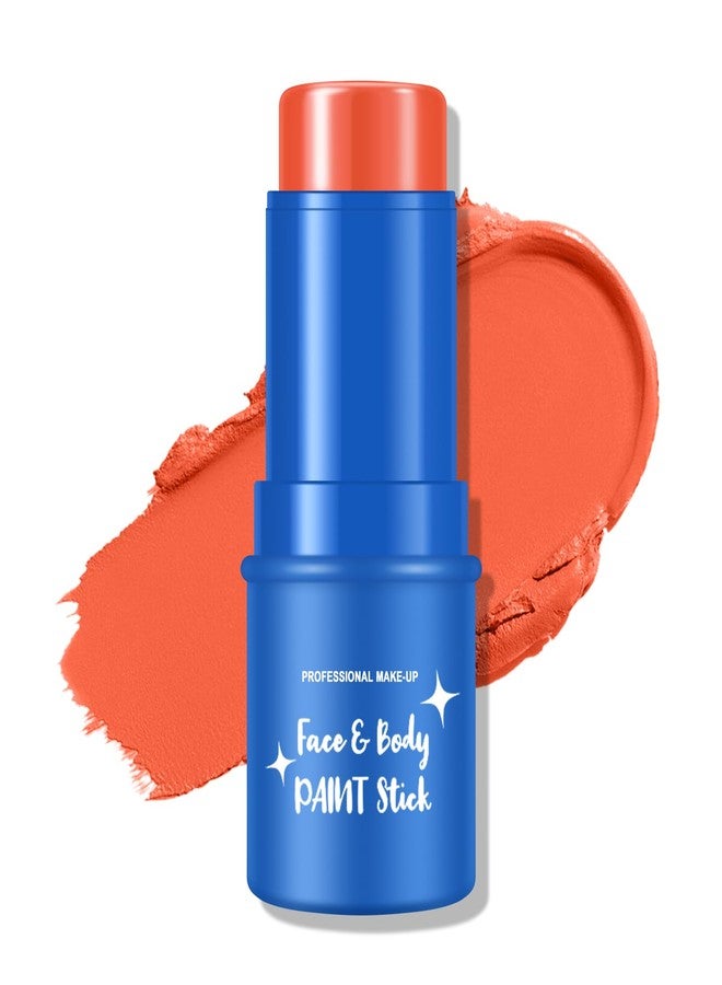 KYDA Orange Red Body Paint Stick, Orange Eye Black Stick for Sports, Body Paint Stick for Adults and Kids, Halloween Pumpkin Tiger Fox Cosplay SFX Makeup Paint - Image 1