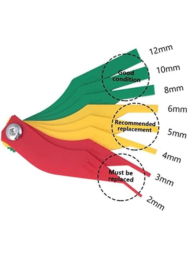 VALICLUD Brake Pad Thickness Gauge Feeler Tool with Color Coded Indicators for Auto Maintenance - Image 3