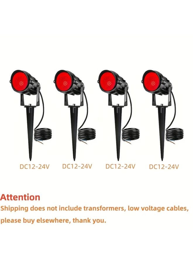 4 قطع أضواء المناظر الطبيعية منخفضة الجهد للخارج 6 واط DC12 24V مقاوم للماء IP66 - Image 1