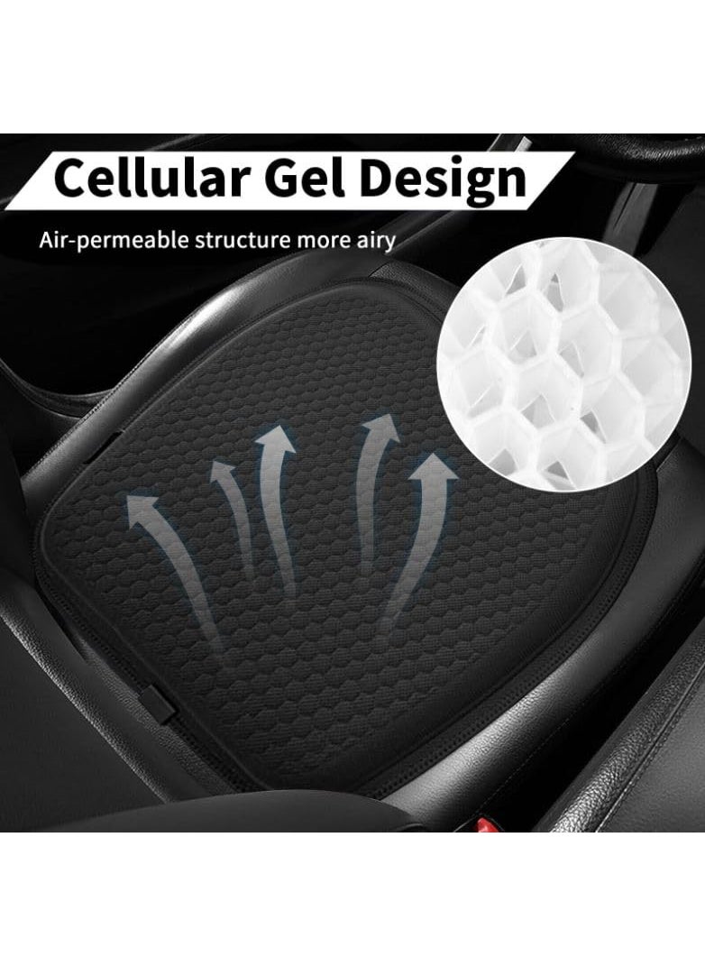 Dratal Dratal Car Seat Cushion Cooling Mat for Summer Single Piece Four Seasons Universal Truck Gel Seat Cushion Ventilation Breathable Ice Silk Silicone Seat Cushion Black  - Image 2