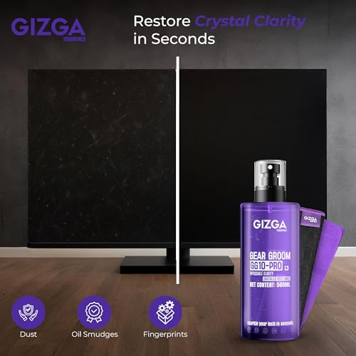 Gizga Essentials Gizga Pro Series 6-in-1 Cleaning KIT - 500ml Cleaning Spray, 50-Lens Tissues, Soft Brush, 10 Wet Wipes, Microfiber Cloths | for Screen Laptop PC Binocular TV Camera Lens Smartphone Tablet Keyboard - Image 4