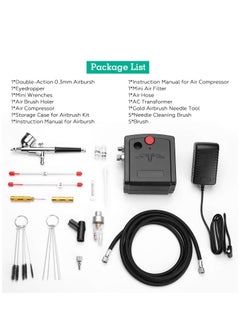 Arabest Airbrush Mini Airbrush with Air Compressor Portable Airbrush Kit for Cake Decorating Craft Tools Makeup Painting and Nail Art  - Image 4