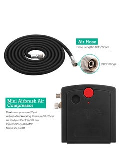 Arabest Airbrush Mini Airbrush with Air Compressor Portable Airbrush Kit for Cake Decorating Craft Tools Makeup Painting and Nail Art  - Image 2