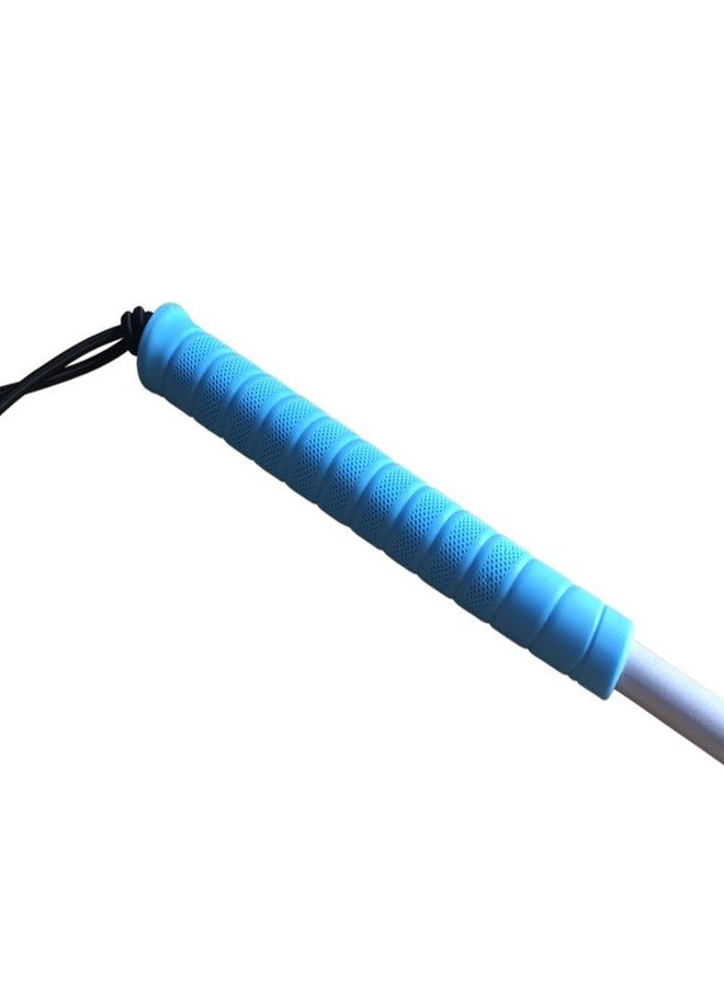 VISIONU Aluminum Mobility Folding Cane for the Blind (Folds Down 4 Sections) White Cane for Children, Blue Handle - Image 5