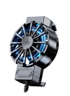 Angmei Mobile Phone Cooler,Fan Cooler,Radiator with Fan,Advanced Smartphone Semiconductor Heatsink Cooling Technology 7-Blade Fan RGB LED USB Type-C Power Cable,Black,5V2A  - Image 2