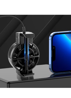 Angmei Mobile Phone Cooler,Fan Cooler,Radiator with Fan,Advanced Smartphone Semiconductor Heatsink Cooling Technology 7-Blade Fan RGB LED USB Type-C Power Cable,Black,5V2A  - Image 3