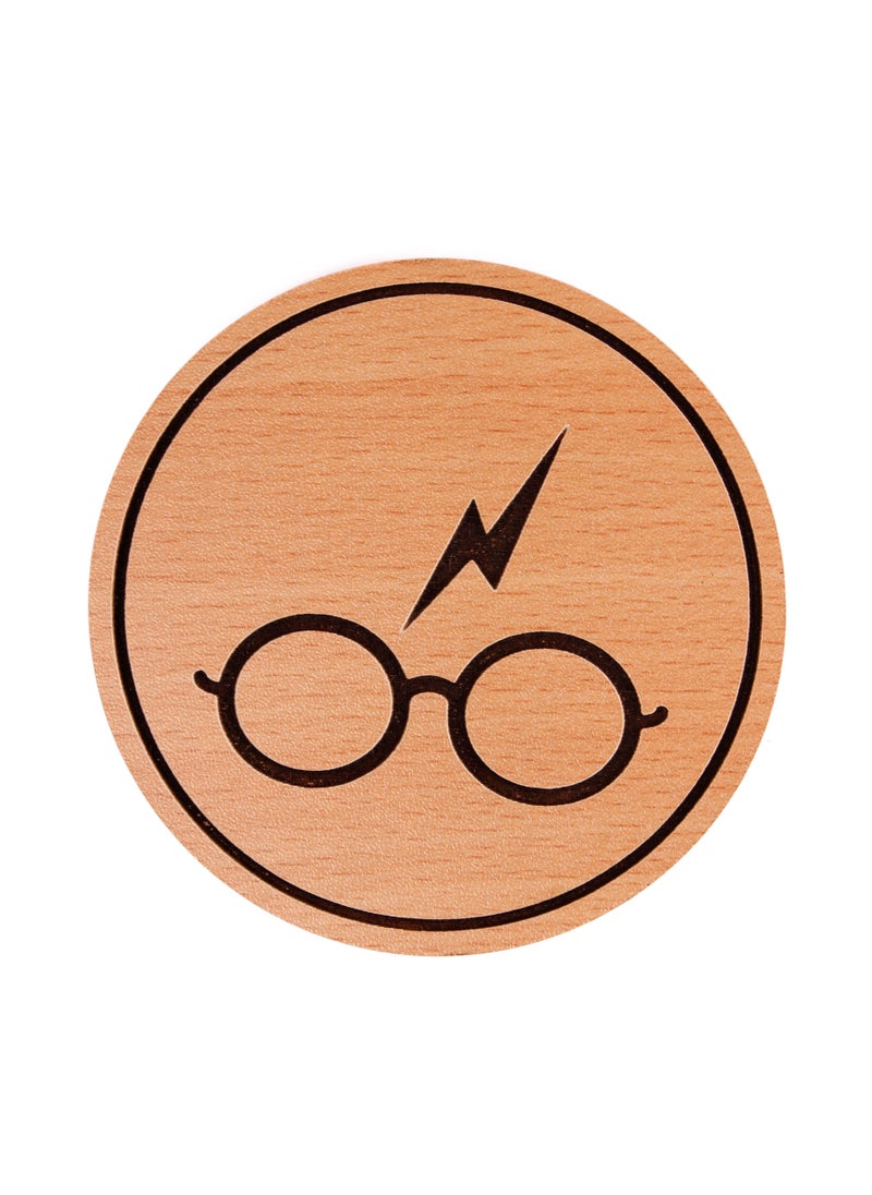 Laser Crafts - Laser Crafts HP Glasses Coaster Wood - Image 1