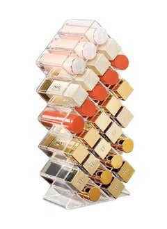 Sweet Life Lipstick Organizer, 28 Slots Acrylic Lipstick Holder, Stackable Lip Gloss Organizer, Fish Lipstick Tower Holder Storage for Cosmetic Bathroom Vanity Countertop Display (28 Slots)  - Image 1