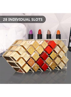 Sweet Life Lipstick Organizer, 28 Slots Acrylic Lipstick Holder, Stackable Lip Gloss Organizer, Fish Lipstick Tower Holder Storage for Cosmetic Bathroom Vanity Countertop Display (28 Slots)  - Image 3