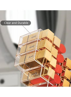 Sweet Life Lipstick Organizer, 28 Slots Acrylic Lipstick Holder, Stackable Lip Gloss Organizer, Fish Lipstick Tower Holder Storage for Cosmetic Bathroom Vanity Countertop Display (28 Slots)  - Image 5