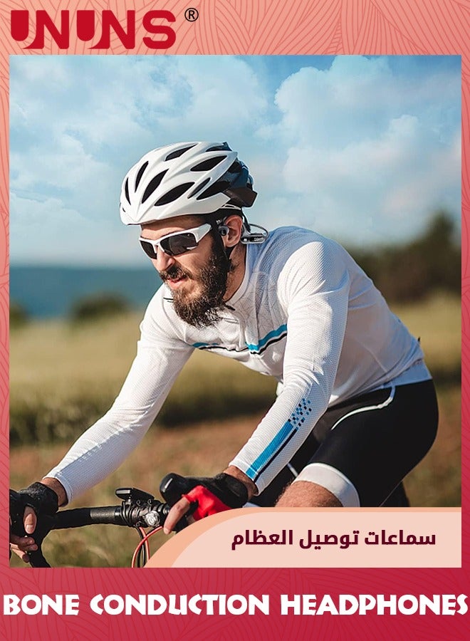 Bone Conduction Headphones With LED Display,Bluetooth 5.3 Sports Wireless Earphones For iOS Android,Waterproof Open Ear Headset Built-in Mic HiFi Stereo For Running Cycling Driving,Black
