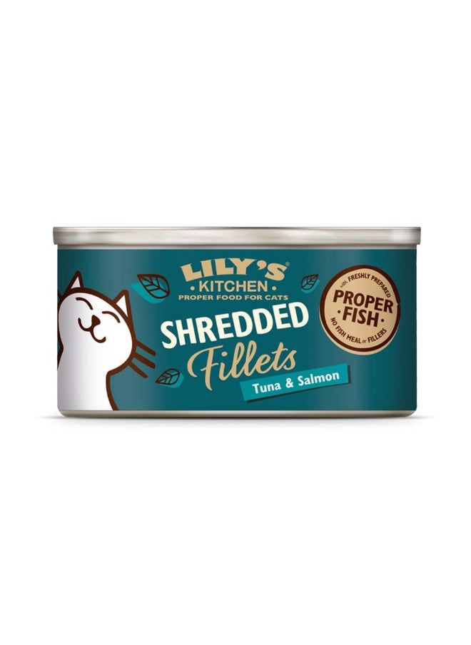 Lily's Kitchen Lily's Kitchen Shredded Fillets Tuna & Salmon in Broth Canned Cat Food - 70g 