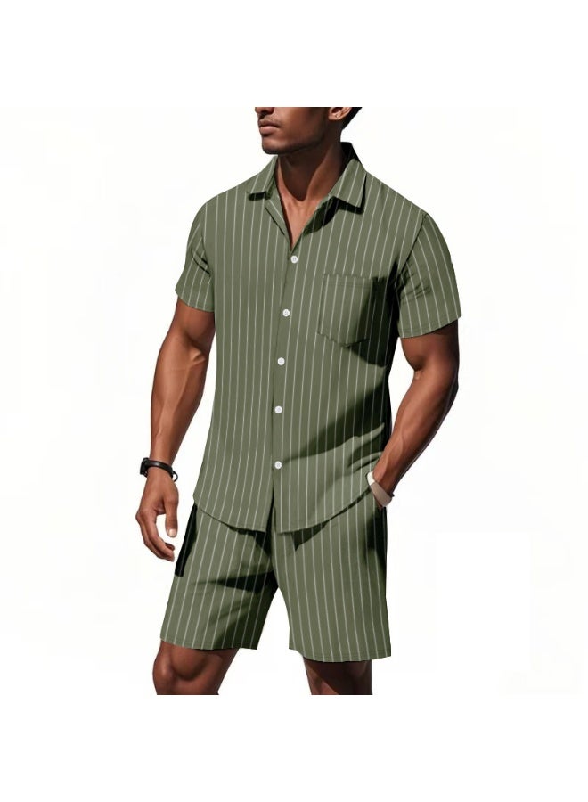 KUYING New Fashion Striped Jacquard Casual Loose Set - Image 5