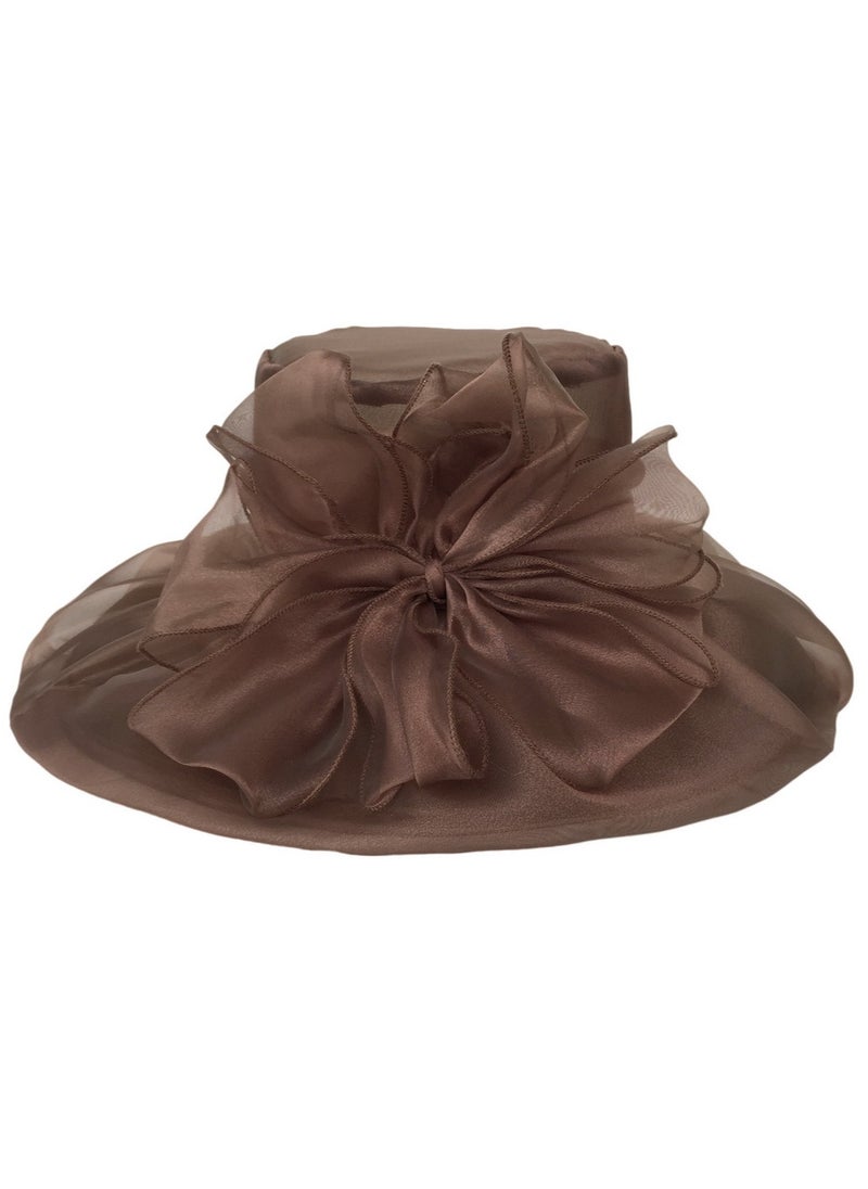 KUYING - New Organza Large Brim Sunvisor Hat Foldable UV Resistant Beach Hat - Image 1