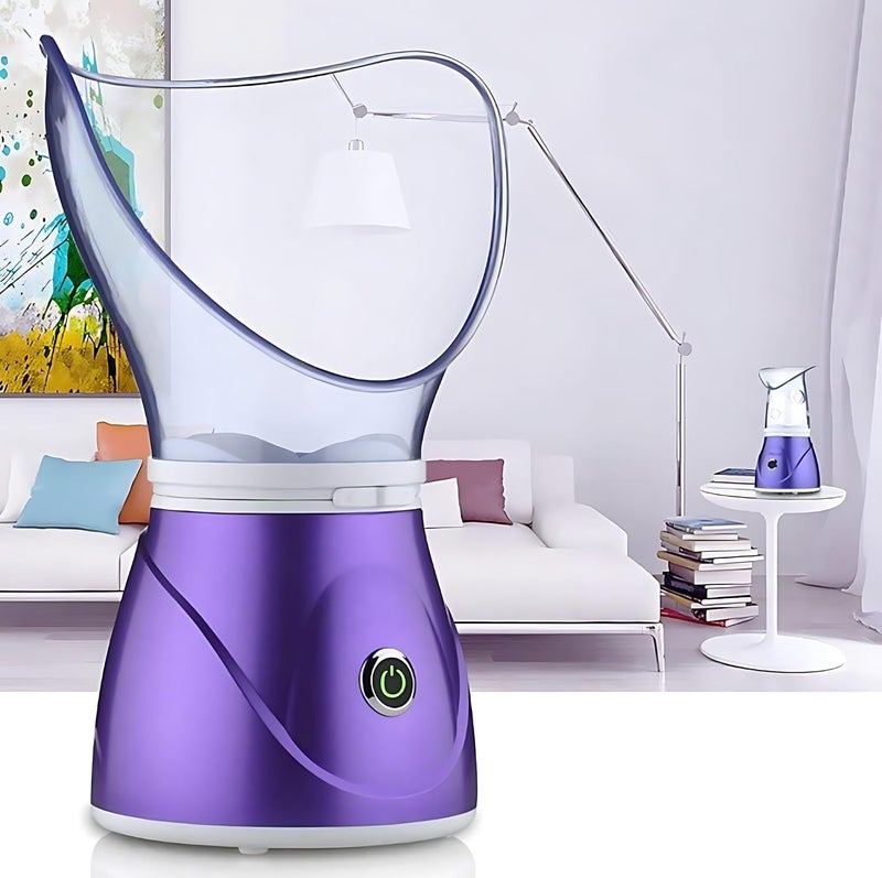 Biki Facial Steamer, Steam Sauna Vaporizer Machine, And Steam Inhaler For Cold, Cough & Sinus with Regulator For Men, Women & Kids With 2 Years Warranty (Pruple) - Image 3