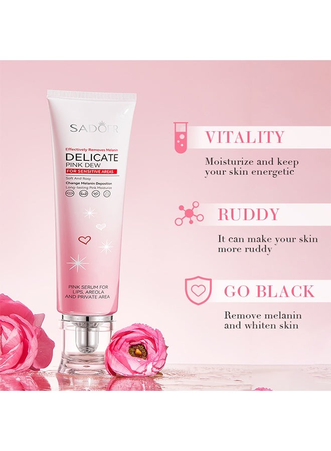 SADOER Delicate Pink Cream, Intensive Moisturize & Quickly Absorbs, Pink Crush, For Bright Glowing Skin, Intimate Magic Pink Cream For Lips, Cheeks And Parts, 30G - Image 3