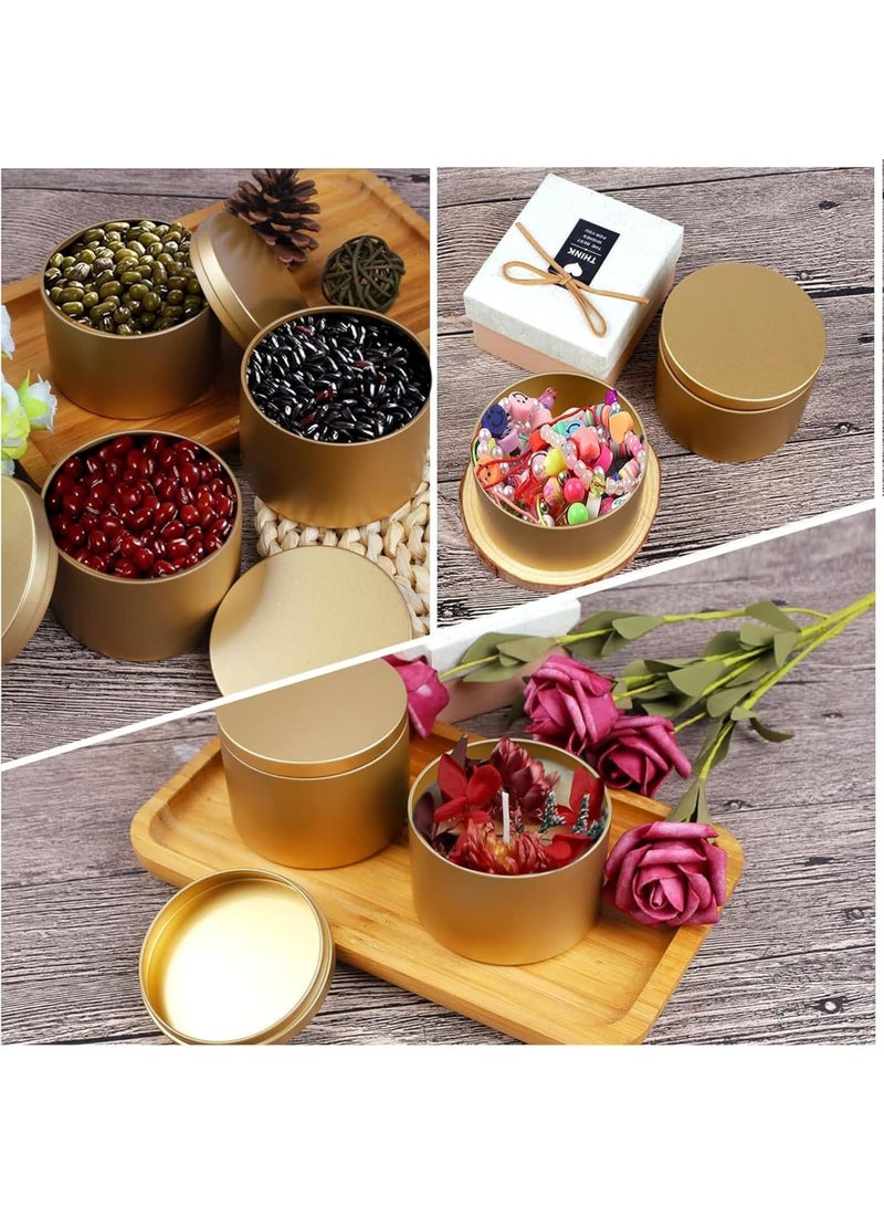 24 Pcs Candle Tin, 8oz Candle Containers, Candle Jars for DIY Candle Making, Gold Color, Arts & Crafts, Storage and Holiday Gifts (Gold ) - Image 4