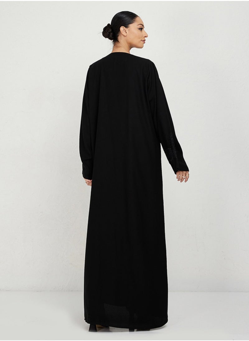 Rosette Abaya - Dantil leaves design - Image 1