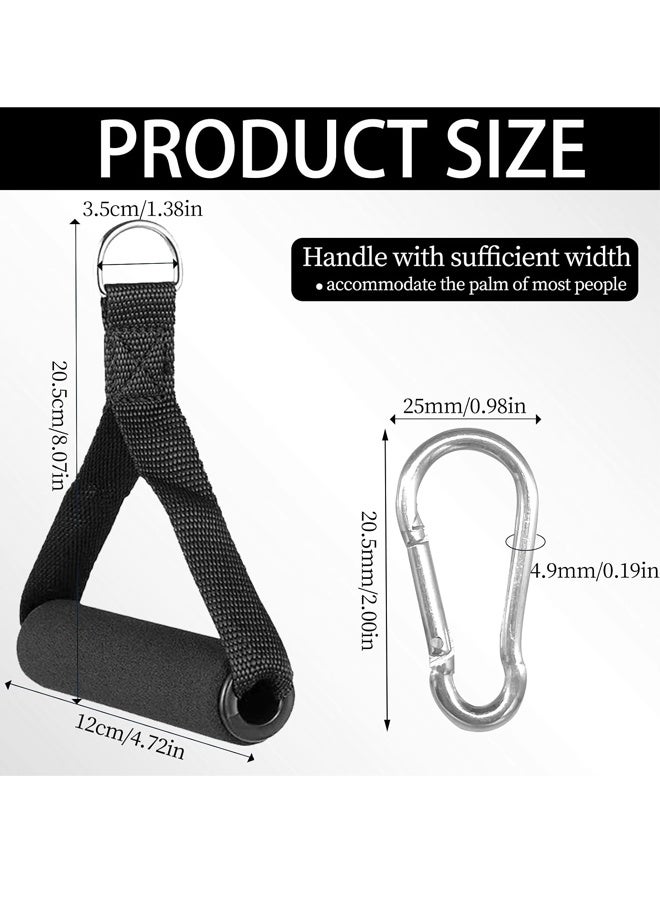 4pack Resistance Band Handles,Rope Handle with 4 Carabiners, Workout Bands with Handle for Cable Machine Attachment - Image 2