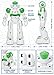 KingsDragon RC Robot Toys for Kids Gesture Sensing Remote Control Robot for Age 4 5 6 7 8 Year Old Boys Girls Birthday Present Green - Image 4