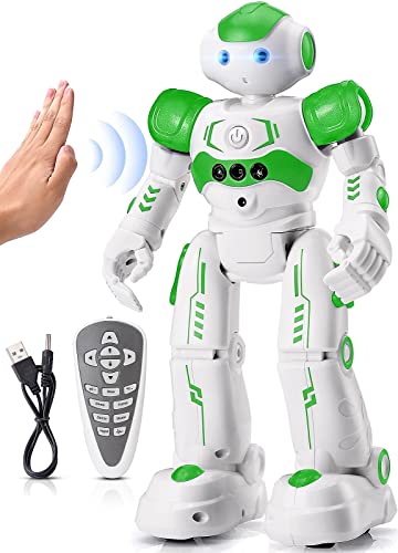 KingsDragon RC Robot Toys for Kids Gesture Sensing Remote Control Robot for Age 4 5 6 7 8 Year Old Boys Girls Birthday Present Green - Image 1