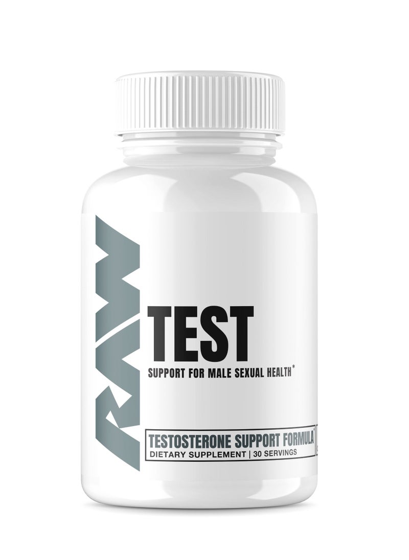 Raw Nutrition - RAW Nutrition TEST - Natural Testosterone Booster, for Muscle Growth Support and Athletic Performance, 240 Capsules - Image 1