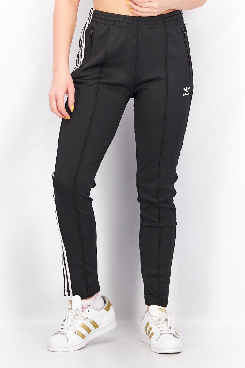 adidas Originals Women Sportswear Fit 3 Stripes Track Pants, Black  - Image 1