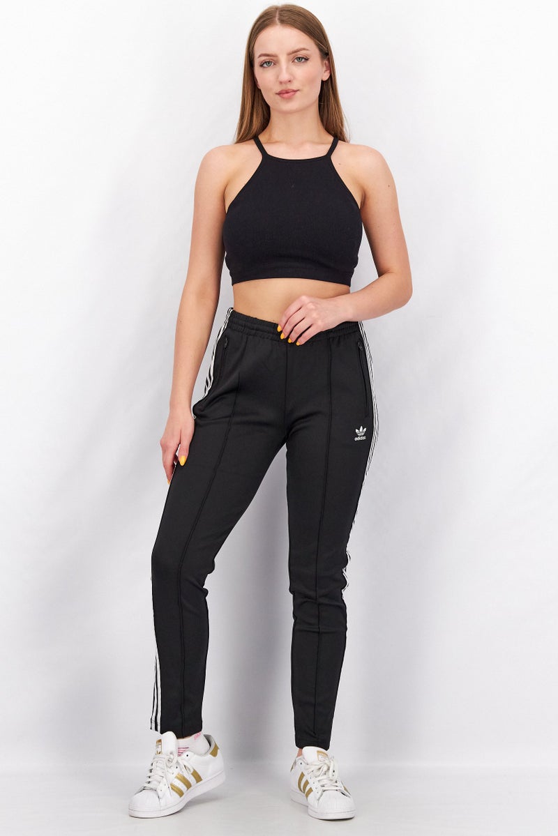 adidas Originals Women Sportswear Fit 3 Stripes Track Pants, Black  - Image 4