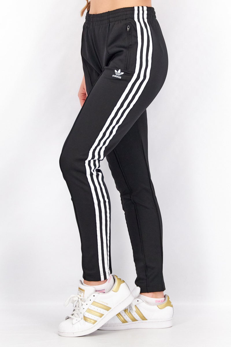 adidas Originals Women Sportswear Fit 3 Stripes Track Pants, Black  - Image 2