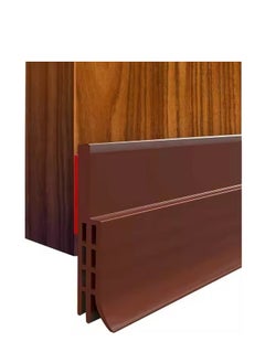 Y&D Adhesive Under Door Sweep Weather Stripping Soundproof Rubber Bottom Seal with Wider Strong for Interior Exterior Doors Guard Against Drafts Dust Noise Animals (1M Brown)  - Image 1