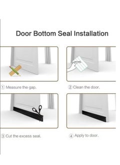 Y&D Adhesive Under Door Sweep Weather Stripping Soundproof Rubber Bottom Seal with Wider Strong for Interior Exterior Doors Guard Against Drafts Dust Noise Animals (1M Brown)  - Image 3