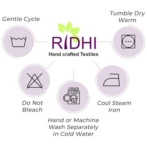 Ridhi Light Steel Blue Hand Block Print Cotton Rectangle Tablecloth 90 x 60 inch-Reusable Table Cover Decorative Everyday Use for Dining Room, Farmhouse, Thanksgiving, Christmas Wedding, Fall - Image 4