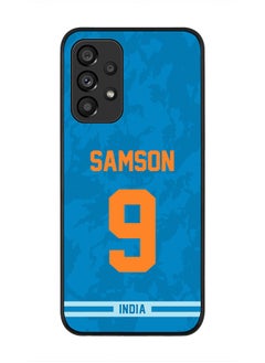 Rugged Black Edge Case for Samsung Galaxy A33 5G, Slim fit Soft Case Flexible Rubber Edges Thin Cover - Player Name - Sanju Samson, Jersey Number- 9