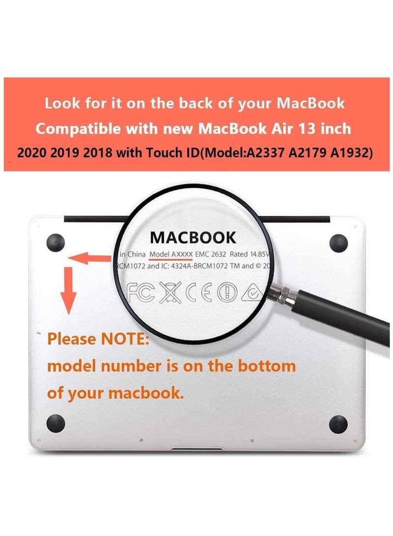 AMM Compatible with MacBook Air 13-Inch Case 2020 2019 2018 Release A2337 M1 A2179 A1932 Retina Display with Touch ID, Protective Plastic Hard Shell Case Cover, Purple - Image 2