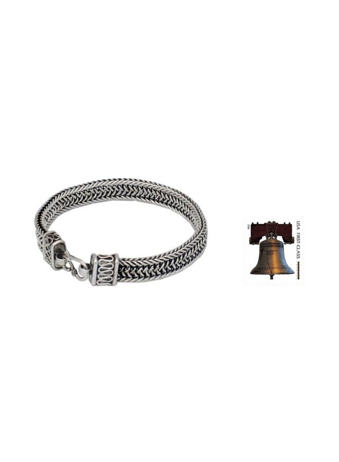 NOVICA Artisan Handmade Men's Sterling Silver Bracelet Chain Thailand [bracelet 8.5 in L x 0.5 in W Fits Wrist Size 8 in L] ' Kingdom' - Image 5