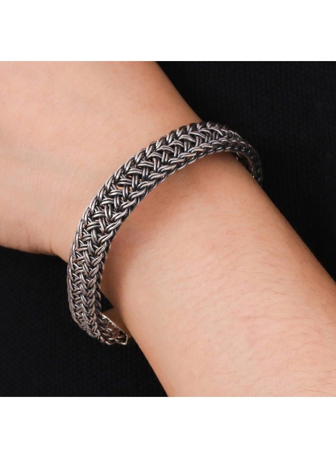 NOVICA Artisan Handmade Men's Sterling Silver Bracelet Chain Thailand [bracelet 8.5 in L x 0.5 in W Fits Wrist Size 8 in L] ' Kingdom' - Image 4