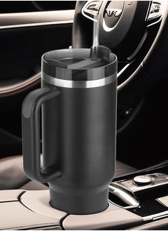 TIGER 1.2L Insulated Tumbler with Handle – Stainless Steel Travel Mug with Lid & Straw, Vacuum Insulated, Keeps Drinks Cold & Hot for Hours, Reusable  - Image 4