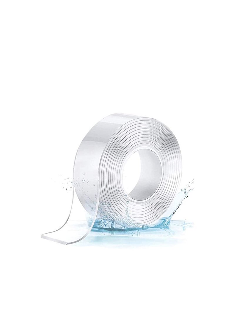 واي آند دي شريط مزدوج الجوانب ، لاصق سهل التحمل بطول 5 متر / 16.5 قدم قوي قابل للغسل وقابل للإزالة وشفاف وآمن وغير سام ومقاوم للتآكل وشريط للمنزل والمكتب