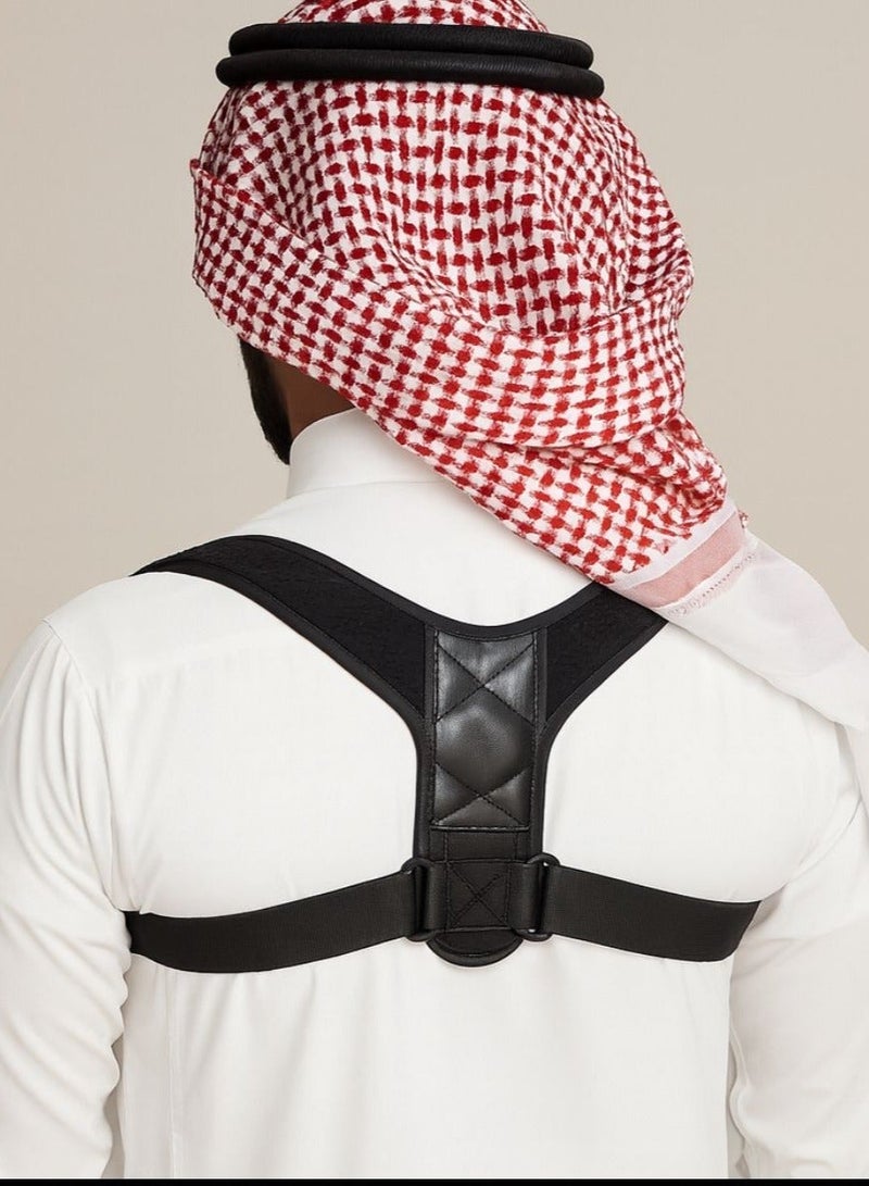 Adjustable posture corrector back and shoulder support belt - Image 1