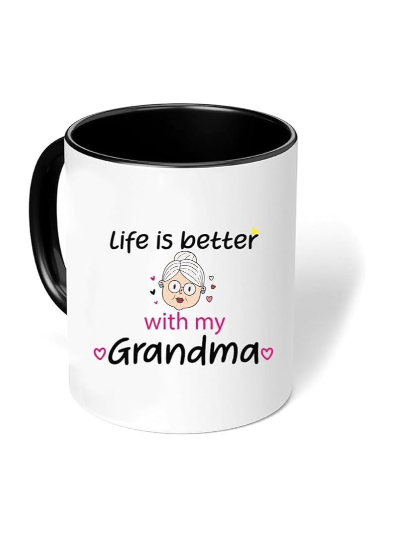 برينت شوب فور مي كوب الجدة - تصميم كلاسيكي أسود بلونين - هدية لعيد ميلاد الجدة - 11 أونصة - أظهر حبك للجدة - Image 3