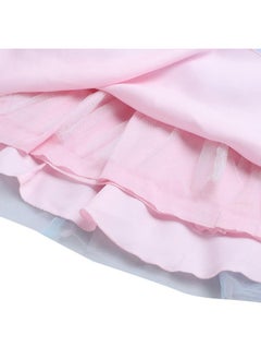 Hopscotch Hopscotch Girls Floral Applique Sleeveless Gown In Pink Color for Ages 6-7 Years  - Image 4