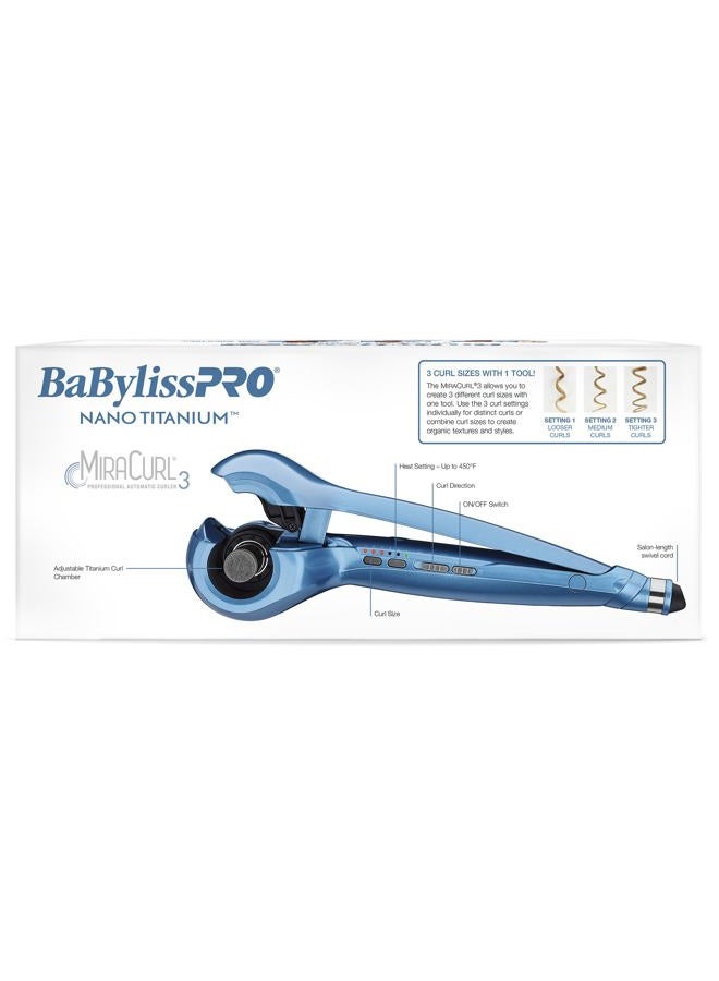 BaBylissPRO آلة تجعيد الشعر الاحترافية بابيليس برو نانو تيتانيوم، أداة ميراكرل 3 في 1 لتجعيد الشعر الضيق أو الفضفاض أو الموجي - Image 2
