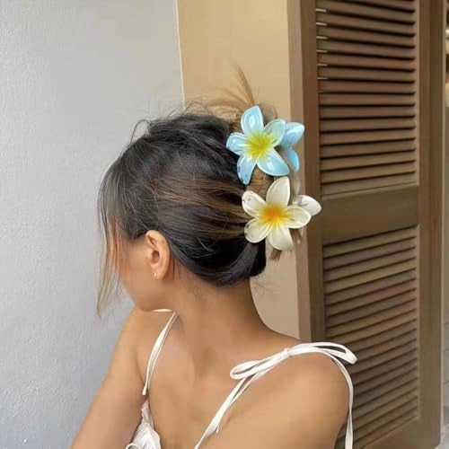 Samyak 3 Pcs Resin Flower Hair Claw Clips For Women & Girls | Flower Shape Hair Claw Clip, Random Colors will come (Multicolor) - Image 4