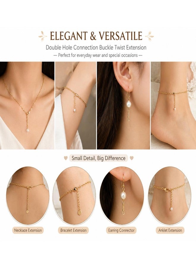 ST logo Double Hole Connector Bars for Jewelry Making Plated Link Connectors DIY Earrings Necklace Bracelet Findings Craft Supplies (25 pcs + 25 Pcs) - Image 5