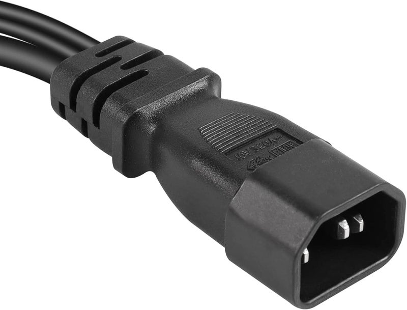 SinLoon IEC 320 C14 to C13115R Power Cord18 AWG C14 Male to C13115R Y Splitter Adapter Extension Power Cable for Computer Plasma TV Printer Monitor AC Adapter C13115R - Image 2