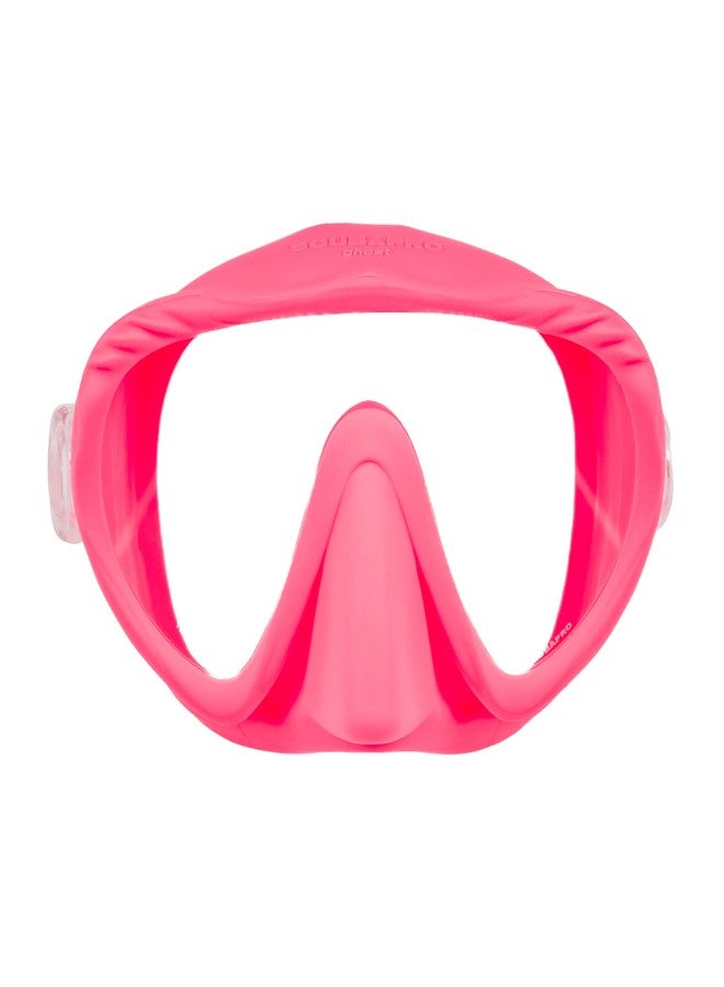 SCUBAPRO Ghost Scuba Dive Mask, Low-Volume Frameless Design w/Ultra Clear Single Lens, Silicone Skirt and Easy-Adjust Strap Buckles, Pink - Image 2