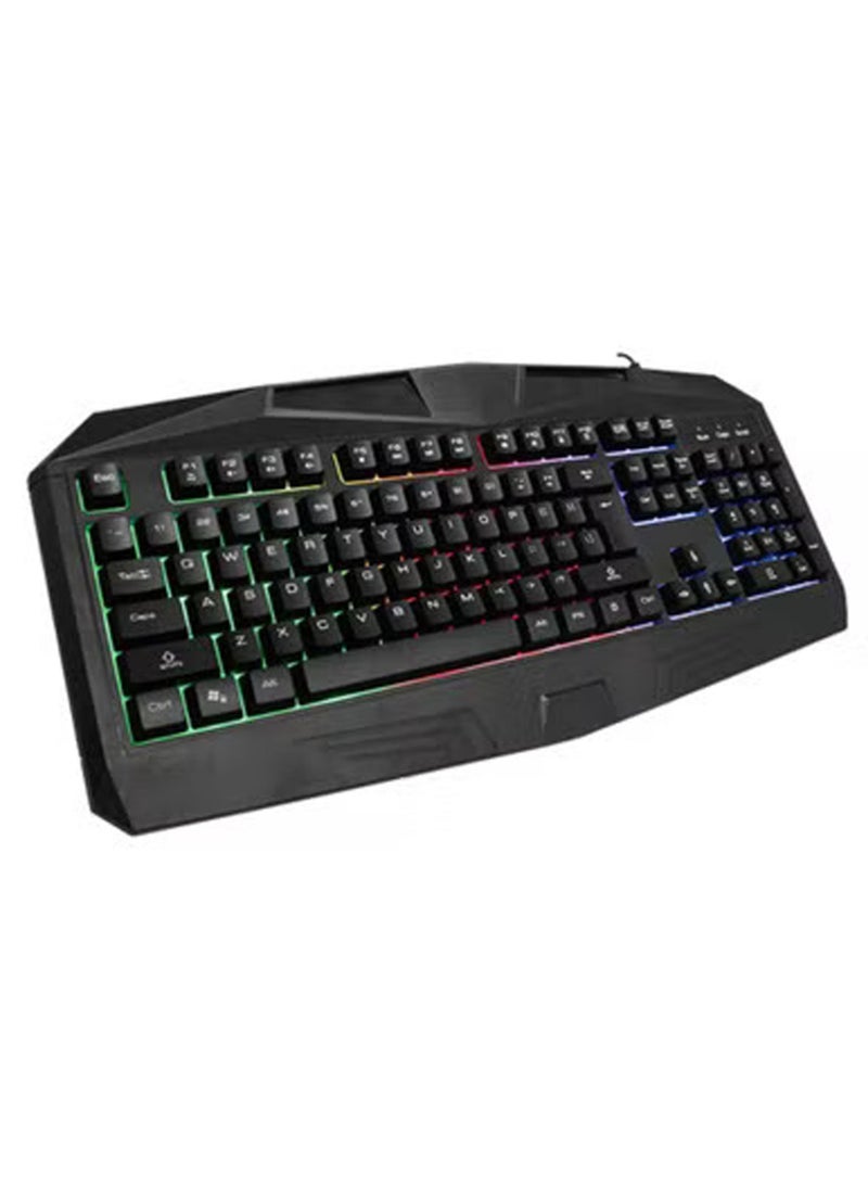Jedel K501 Four Color Illumination Keyboard Black - Image 3