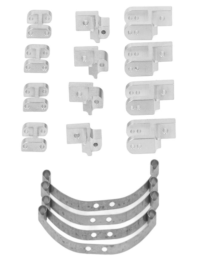 RC Leaf Spring Suspension Alluminum Alloy Leaf Spring Suspension Bar Fit For WPL B4 24 1/16 RC Car Silver - Image 4