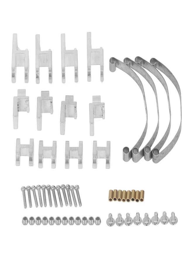 RC Leaf Spring Suspension Alluminum Alloy Leaf Spring Suspension Bar Fit For WPL B4 24 1/16 RC Car Silver - Image 1